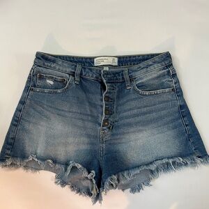 Abercrombie & Fitch Blue Jean Shorts High Rise Short